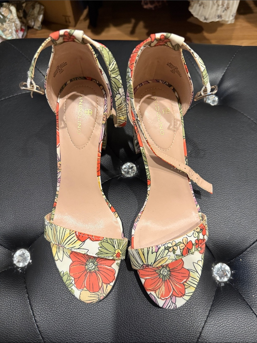 Mandolin Floral block heels